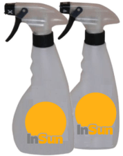 Fľaša s rozprašovačom pre solária Insun 